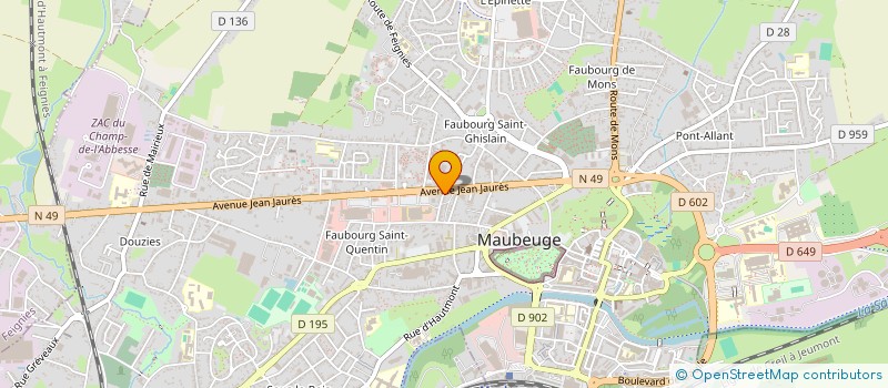 localisation de l'entreprise MANNAI  MAUBEUGE