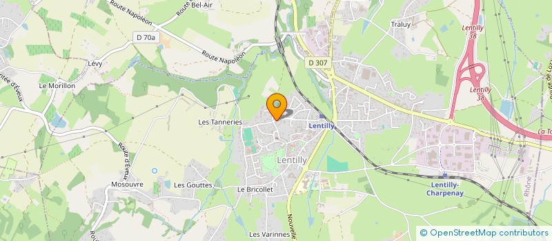 localisation de l'entreprise MANO FACTO TRAVAUX  LENTILLY