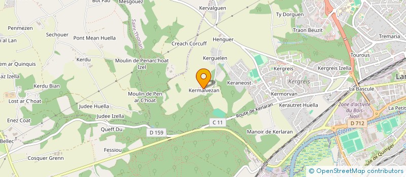 localisation de l'entreprise MANOIR DE KERMALVEZAN  LANDERNEAU