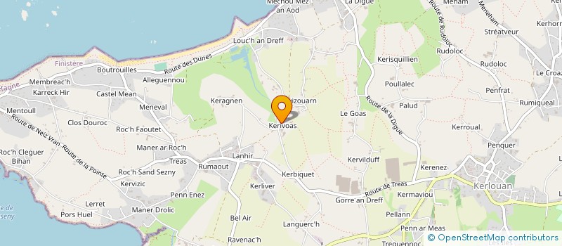 localisation de l'entreprise MANOIR DE KERYVOAS  KERLOUAN