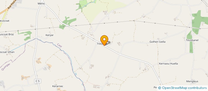 localisation de l'entreprise MANOIR DE TREOURET  CAST