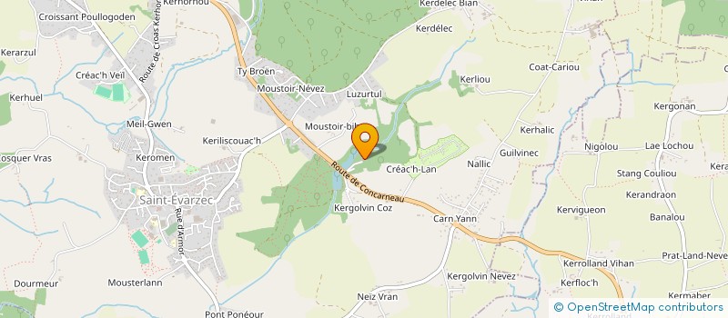 localisation de l'entreprise MANOIR DU MOUSTOIR  SAINT-EVARZEC