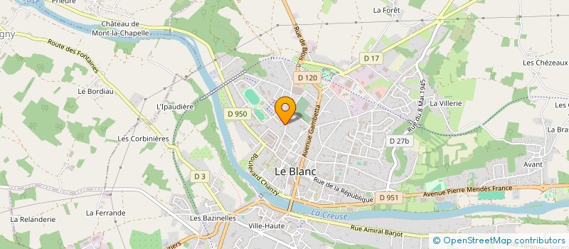 localisation de l'entreprise MANOR à LE BLANC