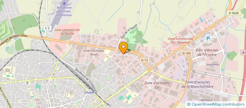 localisation de l'entreprise MANOVIC AUTOMOBILE à CHOLET