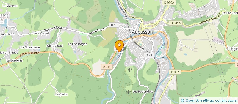 localisation de l'entreprise MANROT DUCELIER INDUSTRIE ET AUTOMATISME à AUBUSSON