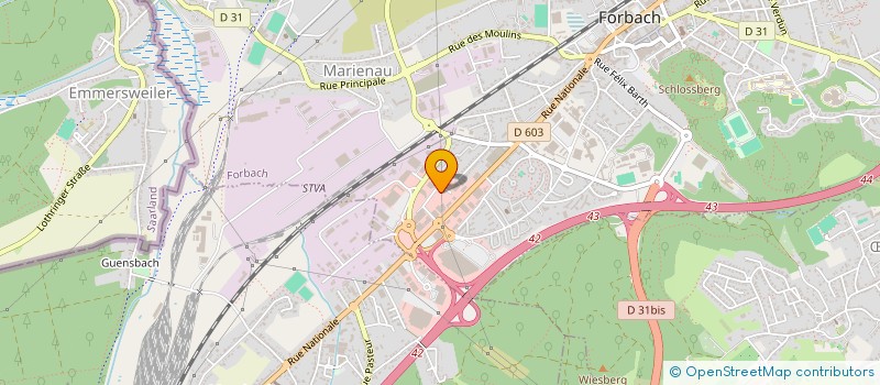 localisation de l'entreprise MANSUETI  FORBACH