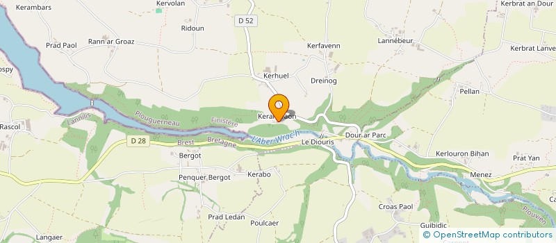 localisation de l'entreprise MANTEAU D'ARLEQUIN  PLOUGUERNEAU