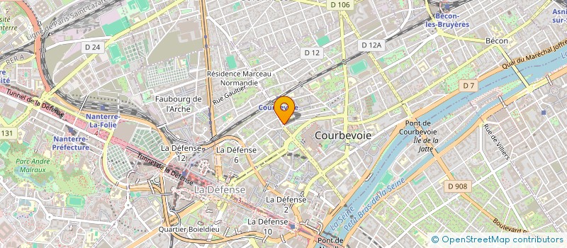 localisation de l'entreprise MANTEL-FOOD à COURBEVOIE
