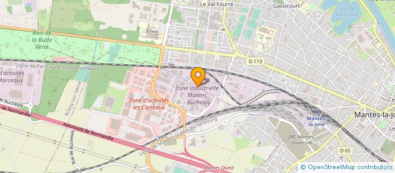 localisation de l'entreprise MANTES POUDRAGE INDUSTRIE  BUCHELAY