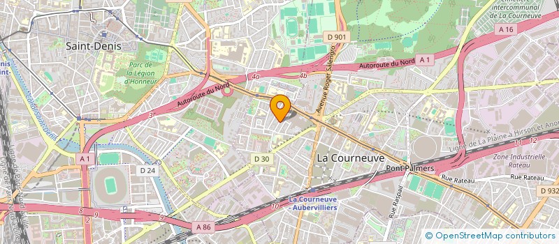localisation de l'entreprise MANTEX à LA COURNEUVE