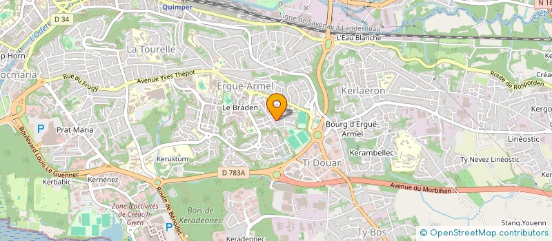 localisation de l'entreprise MANU CREA à QUIMPER