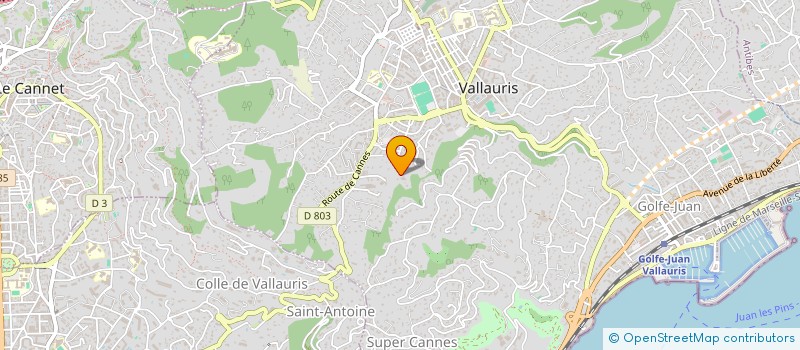 localisation de l'entreprise MANU ELEC à VALLAURIS