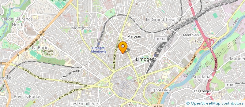 localisation de l'entreprise MANU ELEC à LIMOGES