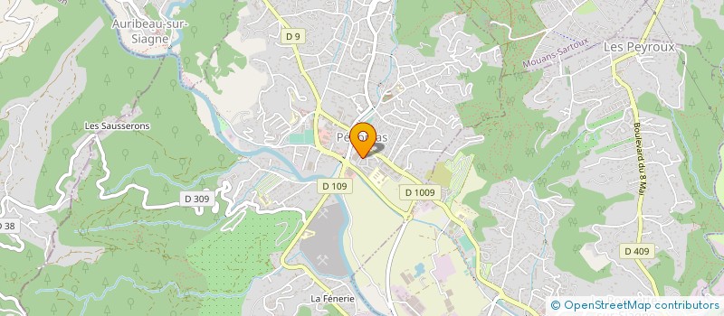 localisation de l'entreprise MANU PRIM  PEGOMAS