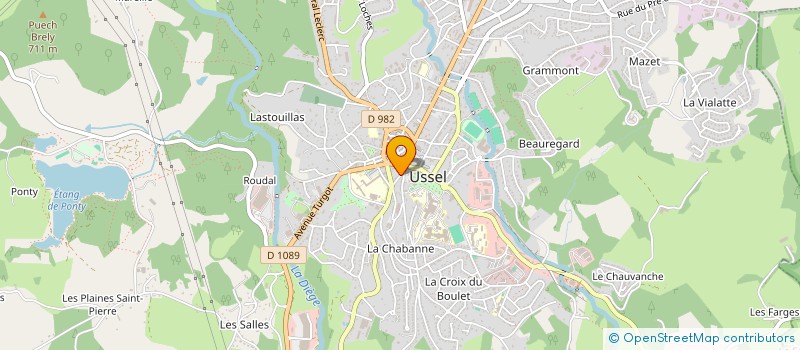 localisation de l'entreprise MANUCHAN à USSEL