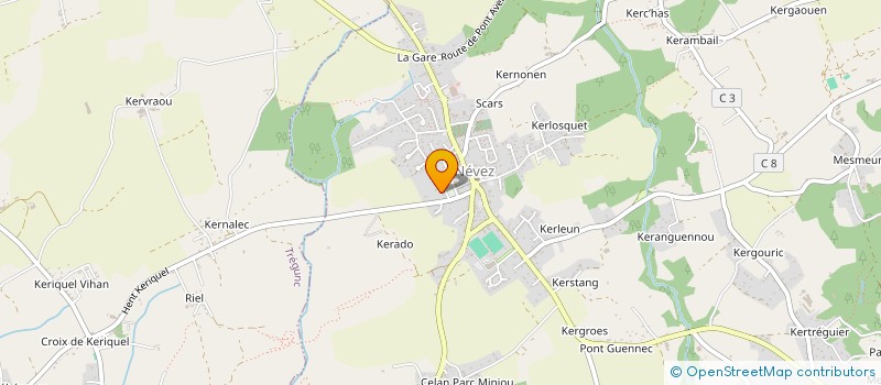 localisation de l'entreprise MANUEL CORRE PAYSAGISTE  NEVEZ