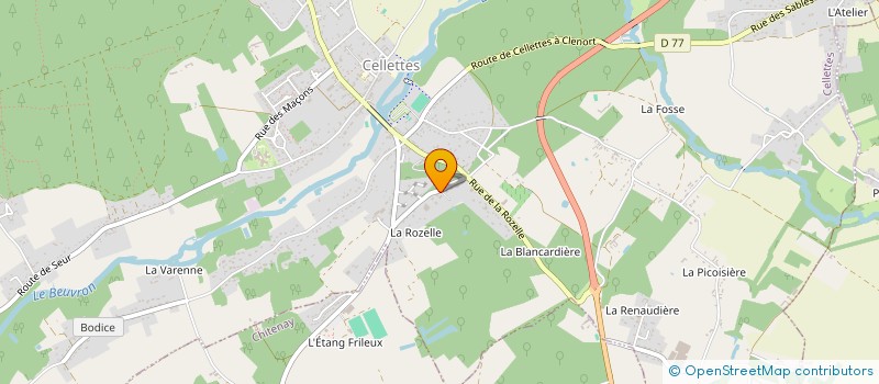 localisation de l'entreprise MANUEL DIAS à CELLETTES