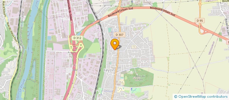 localisation de l'entreprise MANUEL PLATRERIE PEINTURE  FEYZIN