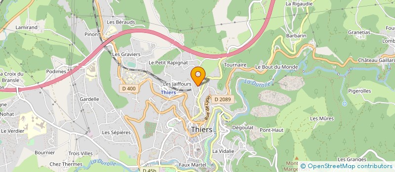 localisation de l'entreprise MANUF COUTELLERIE COGNET à THIERS