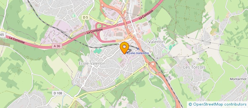 localisation de l'entreprise MANUFACTURE A BESANCON à ECOLE-VALENTIN