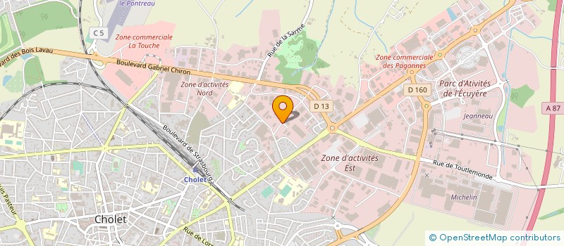localisation de l'entreprise MANUFACTURE CHOLETAISE DE FORMES à CHOLET