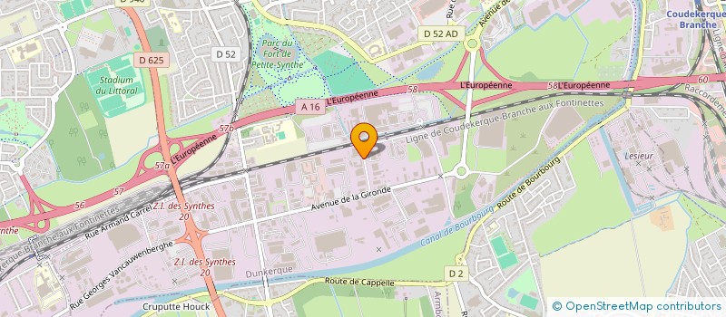 localisation de l'entreprise MANUFACTURE DES TENTES CABANON à DUNKERQUE