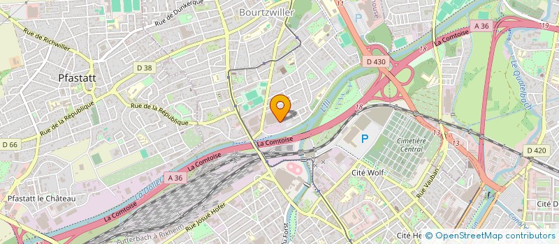 localisation de l'entreprise MANUFACTURE DU HAUT RHIN à MULHOUSE