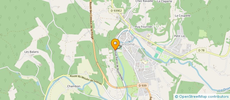 localisation de l'entreprise MANUFACTURE DU VAL DE DRONNE à BRANTOME EN PERIGORD