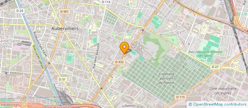 localisation de l'entreprise MANUFACTURE TEXTILE CREATION à AUBERVILLIERS