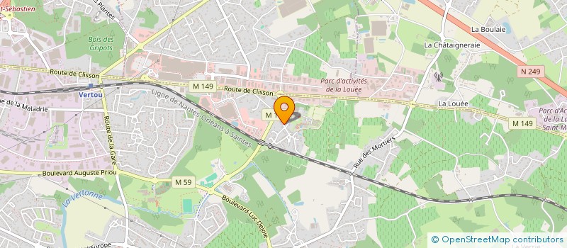 localisation de l'entreprise MANUFATESS DISTRIBUTION 69  VERTOU