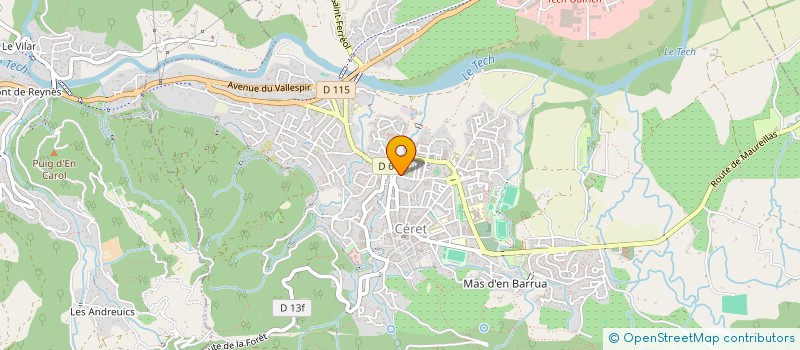 localisation de l'entreprise MANUGA à CERET