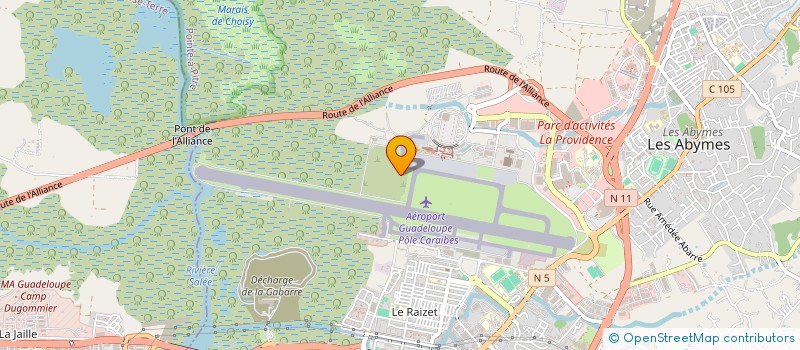 localisation de l'entreprise MANUTENTION AEROPORTUAIRE à LES ABYMES
