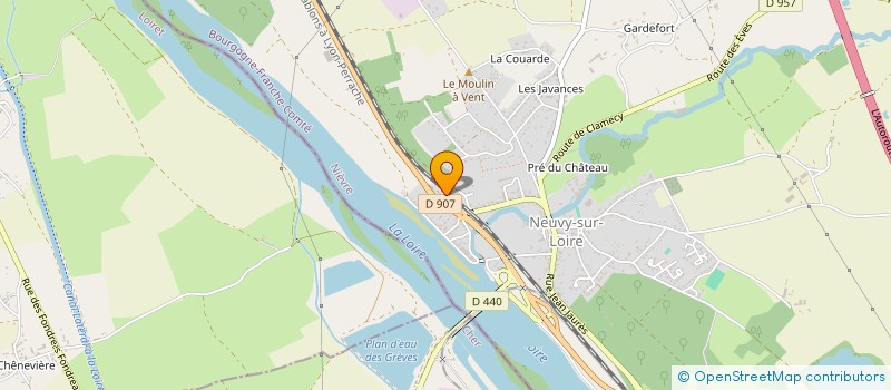 localisation de l'entreprise MANUTENTION & MACHINES à NEUVY-SUR-LOIRE