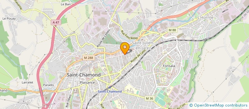 localisation de l'entreprise MANUTEX à SAINT-CHAMOND
