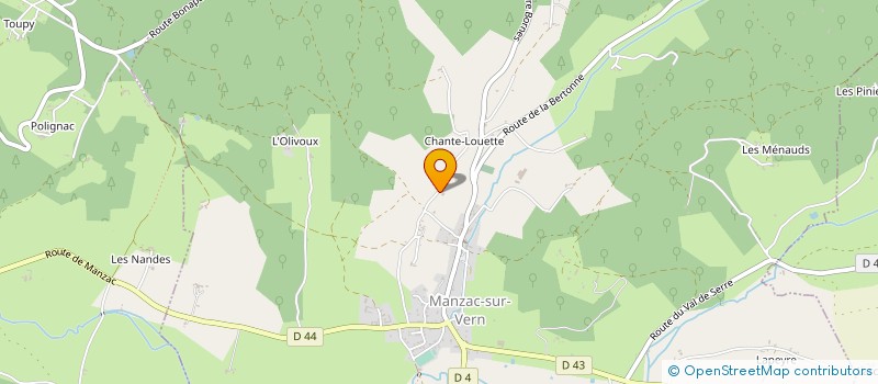 localisation de l'entreprise MANZ'AAC (MANZAC ASSOCIATION ARTISTIQUE ET CULTURELLE)  MANZAC-SUR-VERN