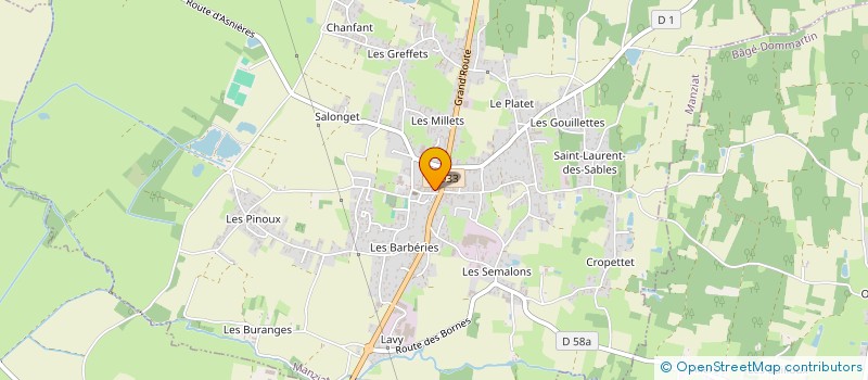 localisation de l'entreprise MANZIAT BAD'LOISIRS  MANZIAT