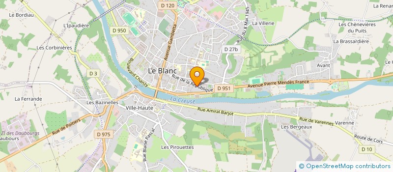 localisation de l'entreprise MAPI à LE BLANC