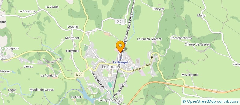 localisation de l'entreprise MAPROD à LE ROUGET-PERS
