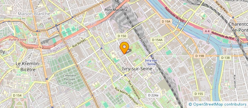 localisation de l'entreprise MARABU à IVRY-SUR-SEINE