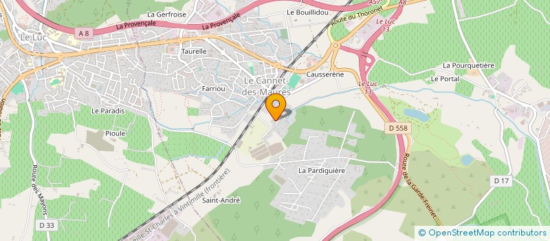 localisation de l'entreprise MARACOMY à LE CANNET-DES-MAURES