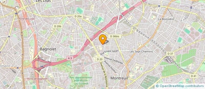 localisation de l'entreprise MARAIS DE VILLIERS à MONTREUIL