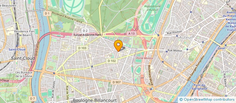 localisation de l'entreprise MARAIS INTERNATIONAL à BOULOGNE-BILLANCOURT