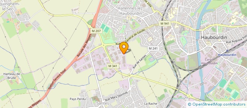 localisation de l'entreprise MARANDIN ENVIRONNEMENT  HALLENNES-LEZ-HAUBOURDIN
