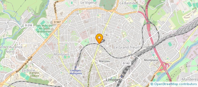 localisation de l'entreprise MARAYA à LIMOGES