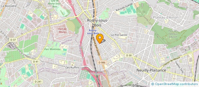 localisation de l'entreprise MARBEUF IMMO à ROSNY-SOUS-BOIS