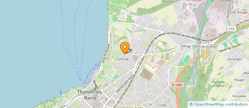 localisation de l'entreprise MARBRERIE ADOBATI à THONON-LES-BAINS