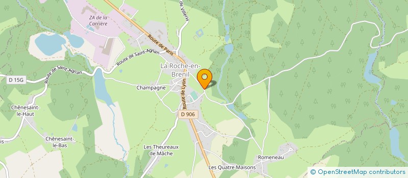 localisation de l'entreprise MARBRERIE BRENOT à LA ROCHE-EN-BRENIL