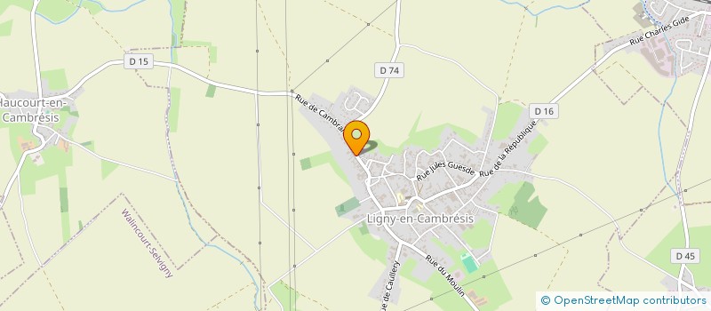 localisation de l'entreprise MARBRERIE BRICOUT  LIGNY-EN-CAMBRESIS