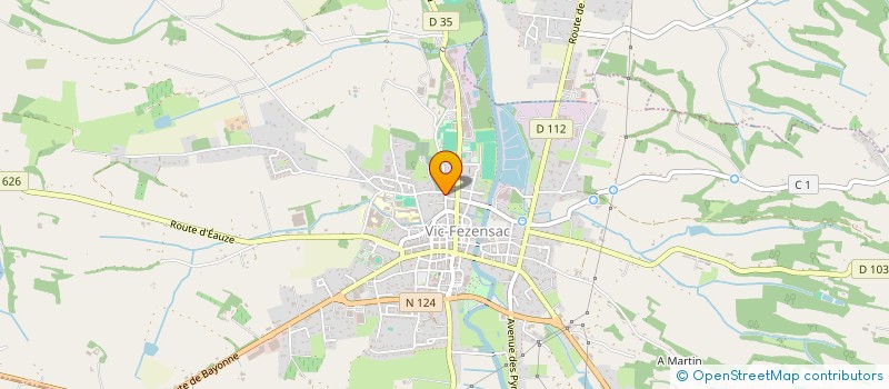 localisation de l'entreprise MARBRERIE CAHUZAC  VIC-FEZENSAC