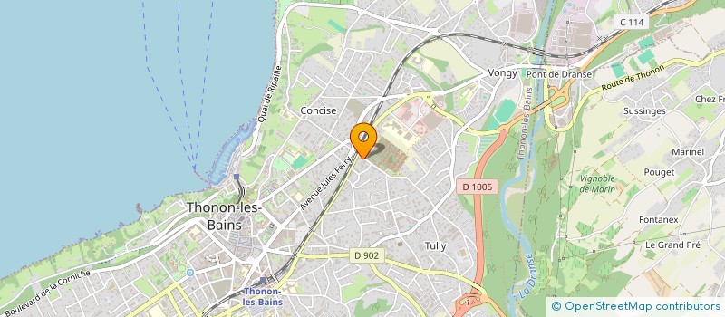 localisation de l'entreprise MARBRERIE CALDERARA à THONON-LES-BAINS
